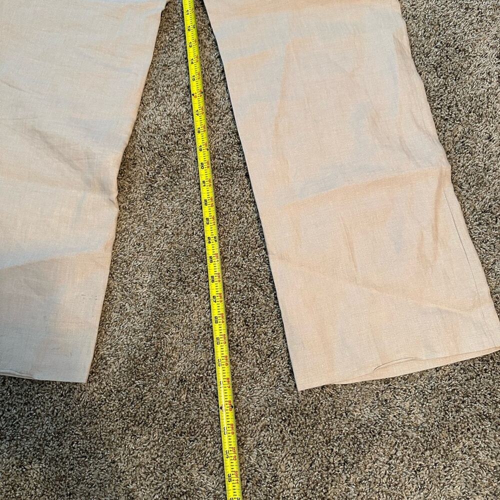 Brooks Brothers Beige Caroline Fit Wide leg Linen Pants EUC - Picture 12 of 12